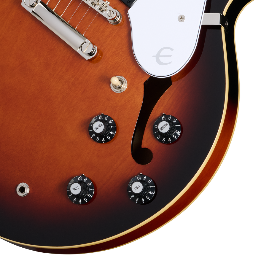 Epiphone Bonehead Riviera, Dark Tobacco Sunburst Electric Guitar Epiphone