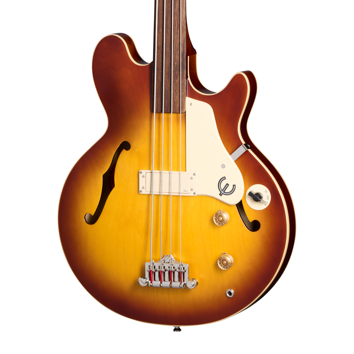 Epiphone Jack Casady Fretless Bass, Aged Royal Tan Electric Bass Epiphone