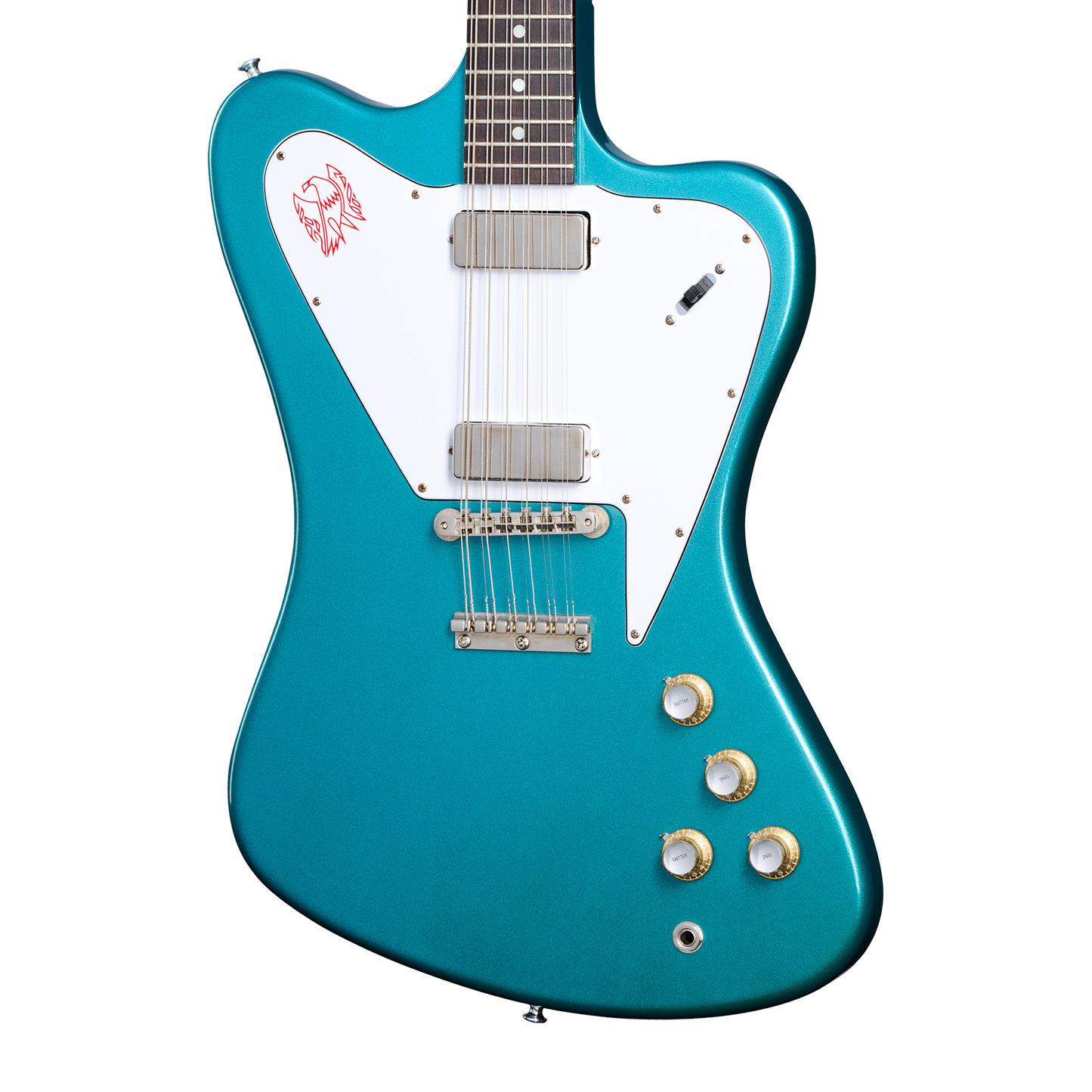Gibson Custom 1965 Non-Reverse Firebird V 12-String Reissue, Aqua Mist VOS Electric Guitar Gibson Custom