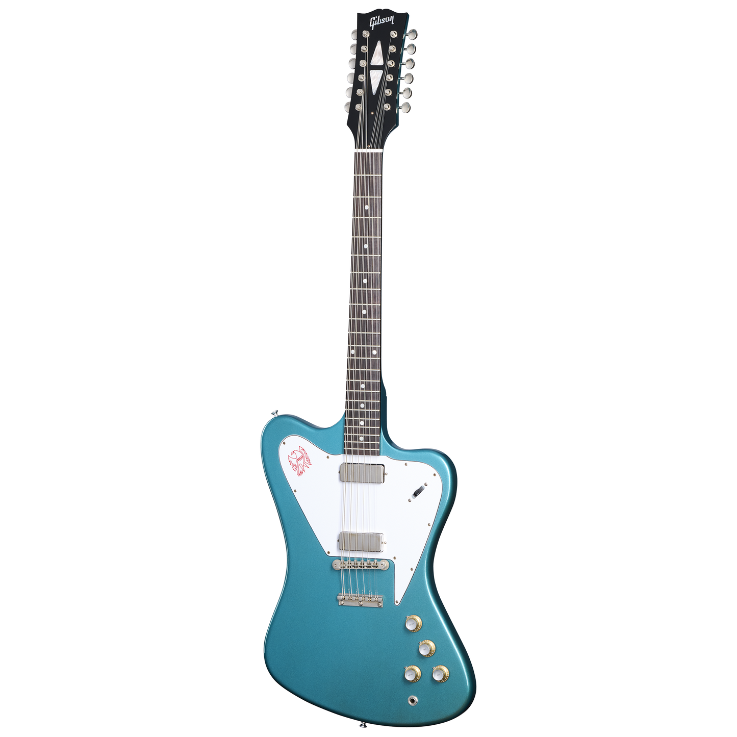 Gibson Custom 1965 Non-Reverse Firebird V 12-String Reissue, Aqua Mist VOS Electric Guitar Gibson Custom