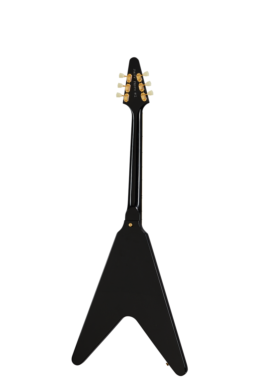 Gibson Custom Jimi Hendrix™ 1969 Flying V, Aged Ebony Electric Guitar Gibson Custom