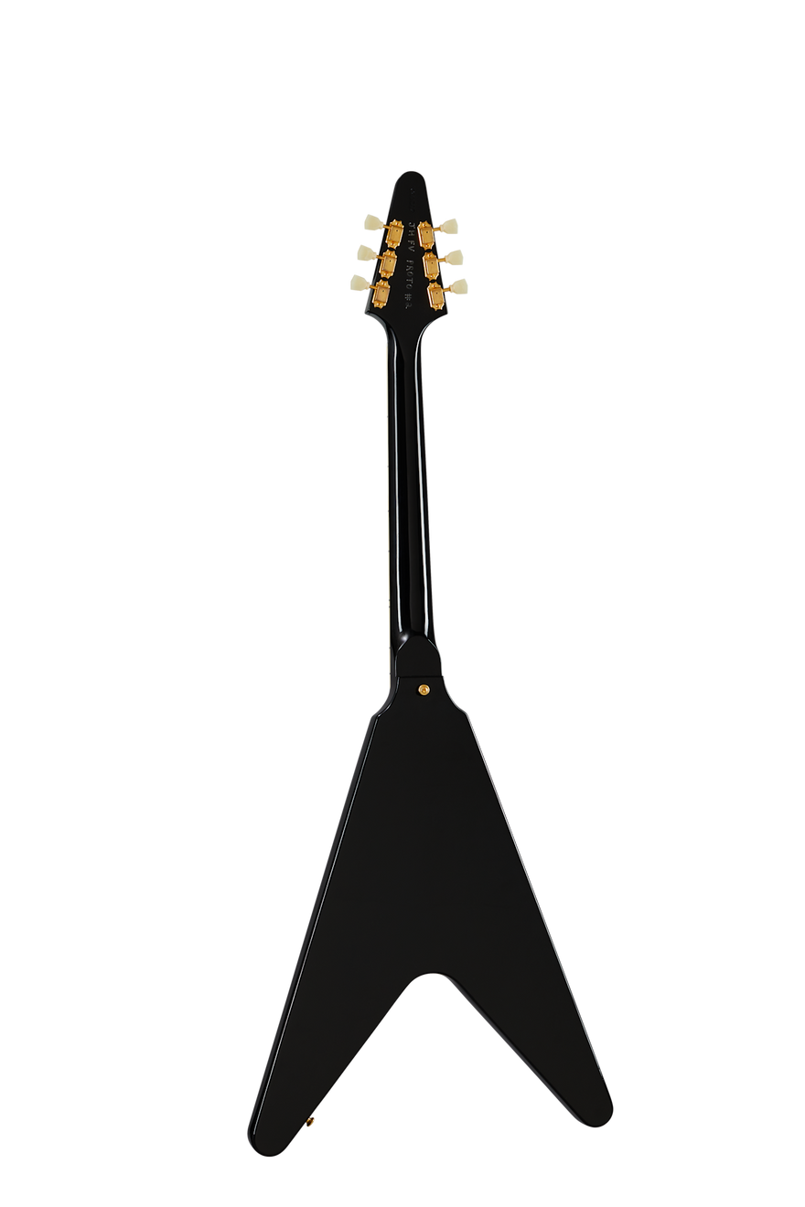 Gibson Custom Jimi Hendrix™ 1969 Flying V, Left-Handed, Aged Ebony Electric Guitar Gibson Custom