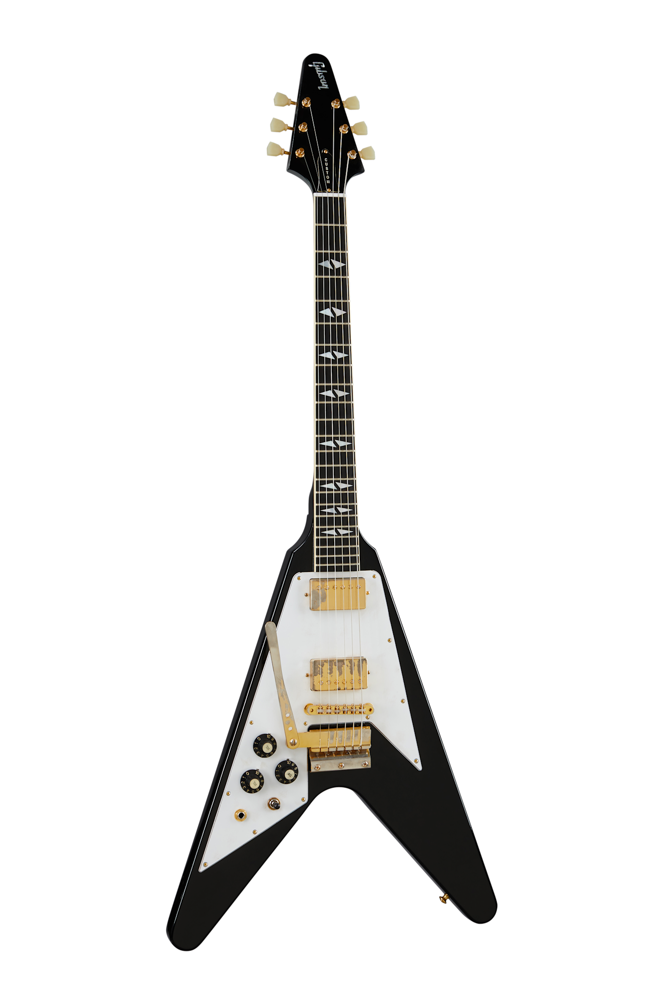 Gibson Custom Jimi Hendrix™ 1969 Flying V, Left-Handed, Aged Ebony Electric Guitar Gibson Custom