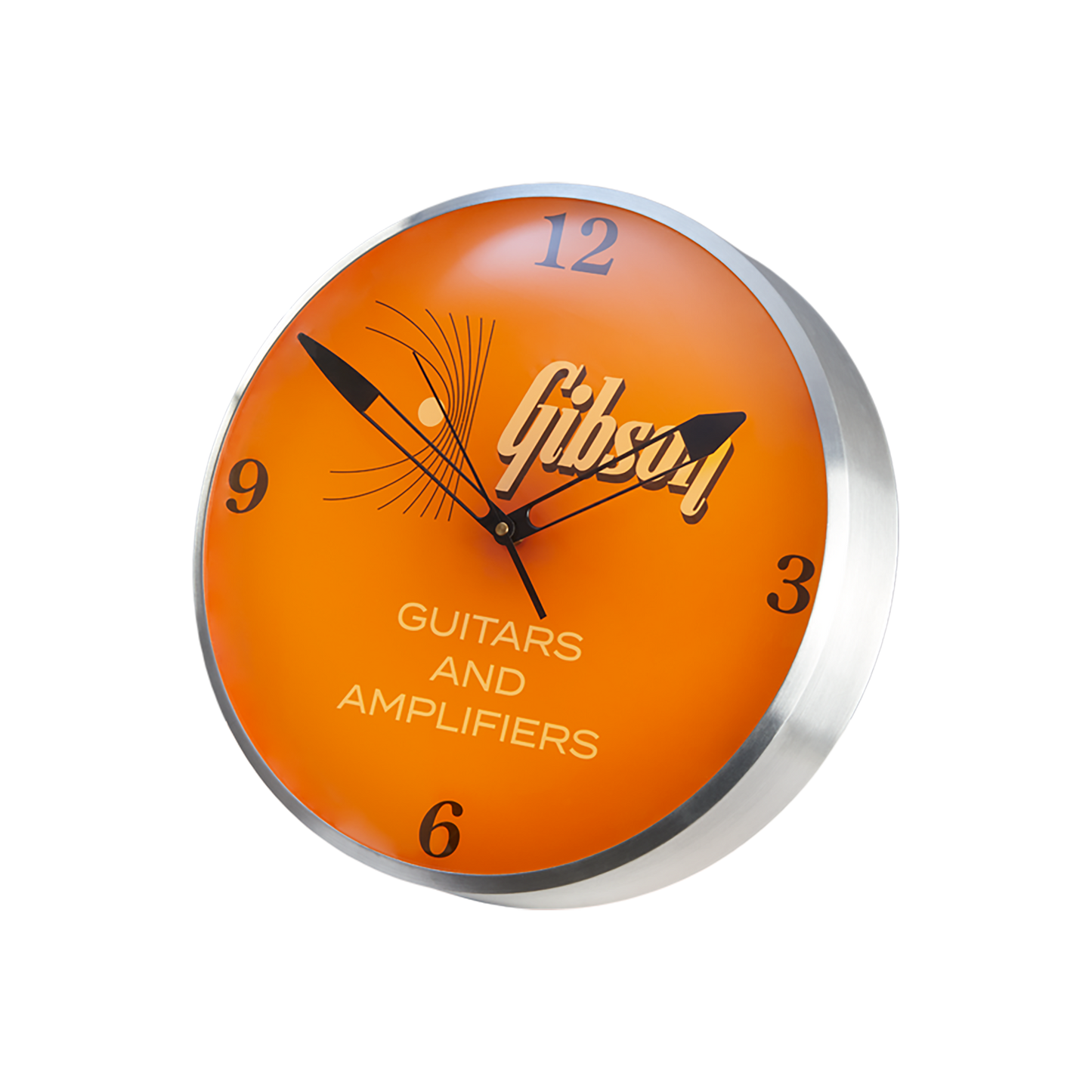 Gibson Vintage Lighted Wall Clock, Kalamazoo Orange (EU) Clock Gibson