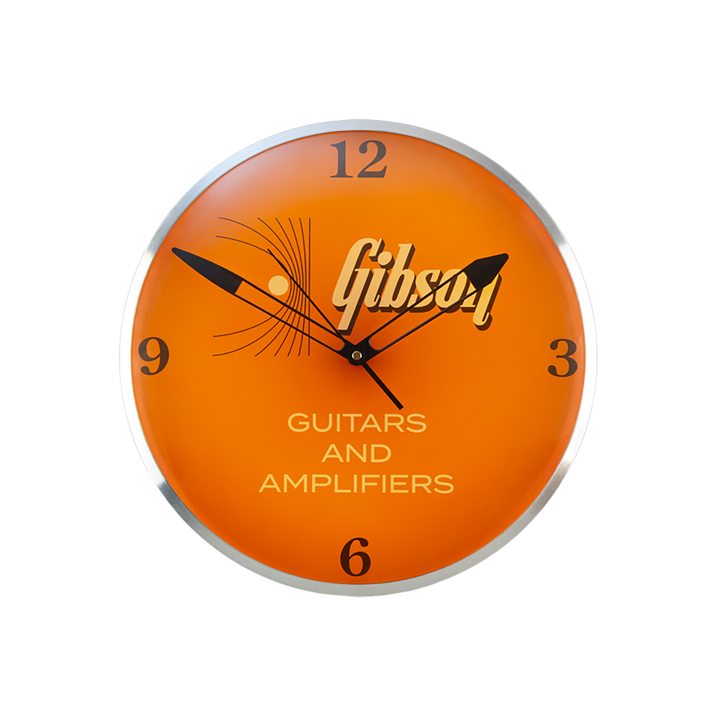 Gibson Vintage Lighted Wall Clock, Kalamazoo Orange (EU) Clock Gibson