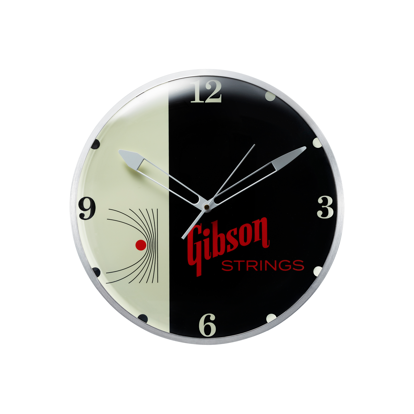 Gibson Vintage Lighted Wall Clock, Strings (EU) Clock Gibson