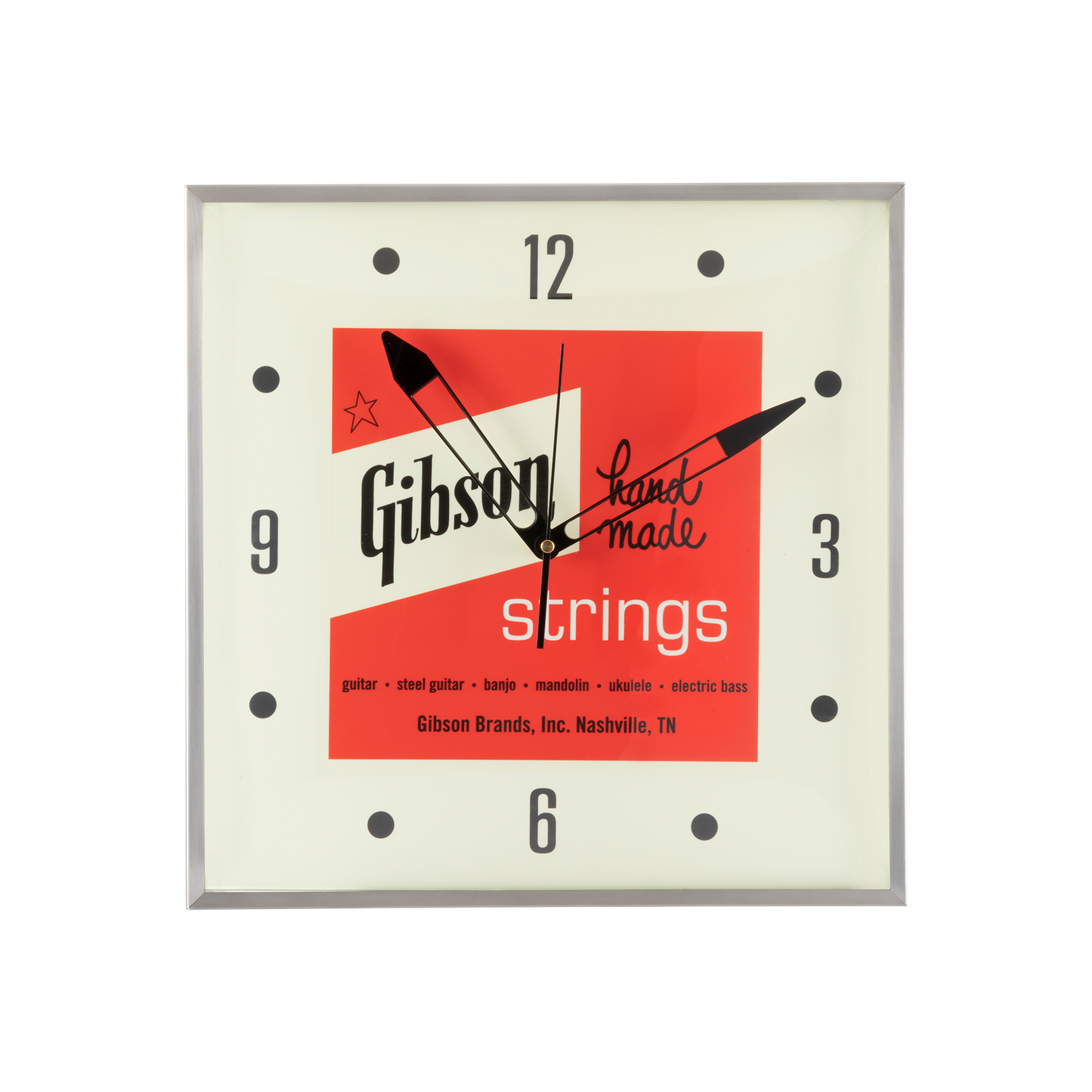 Gibson Vintage Lighted Wall Clock, Handmade Strings (EU) Clock Gibson