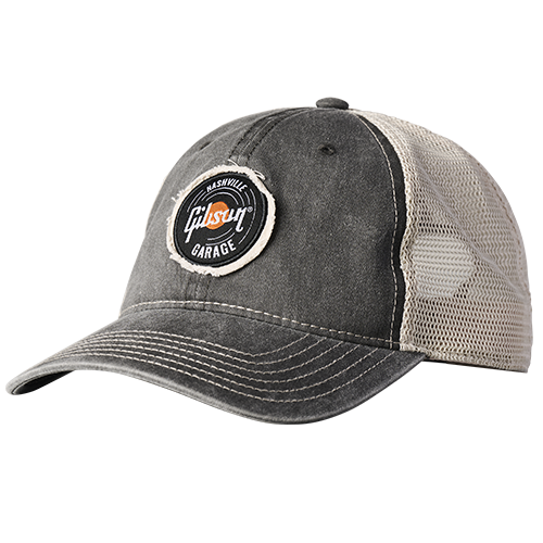 Gibson Garage Mesh Back Hat, Vintage Gray, Exclusive Headwear Gibson