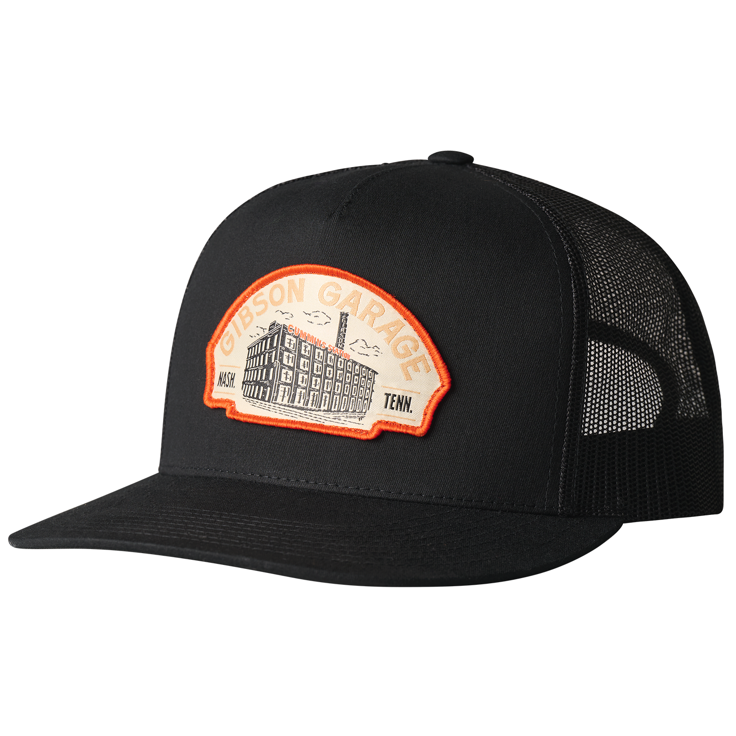 Gibson Garage Patch Trucker Hat, Exclusive Headwear Gibson