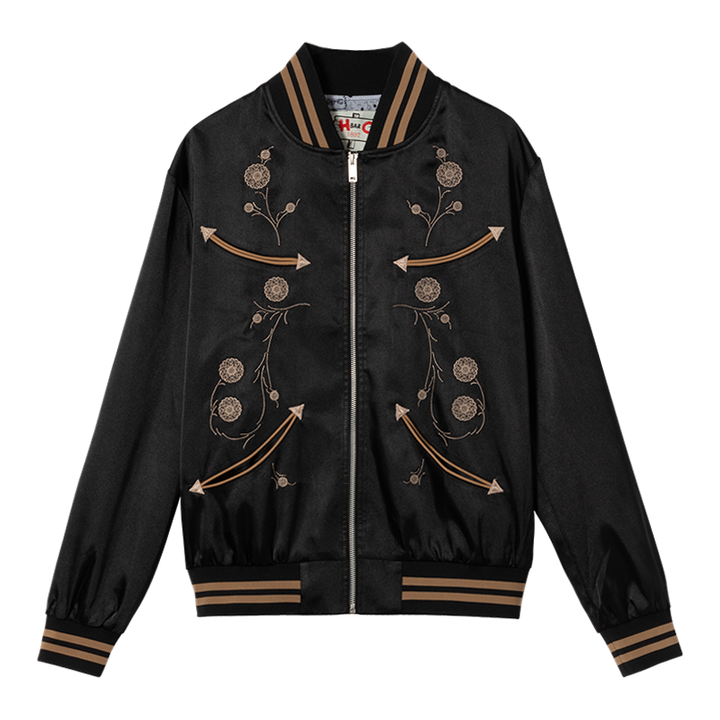 H Bar C x Gibson J-200 Odessa Unisex Jacket, Exclusive Outerwear Gibson XS Black