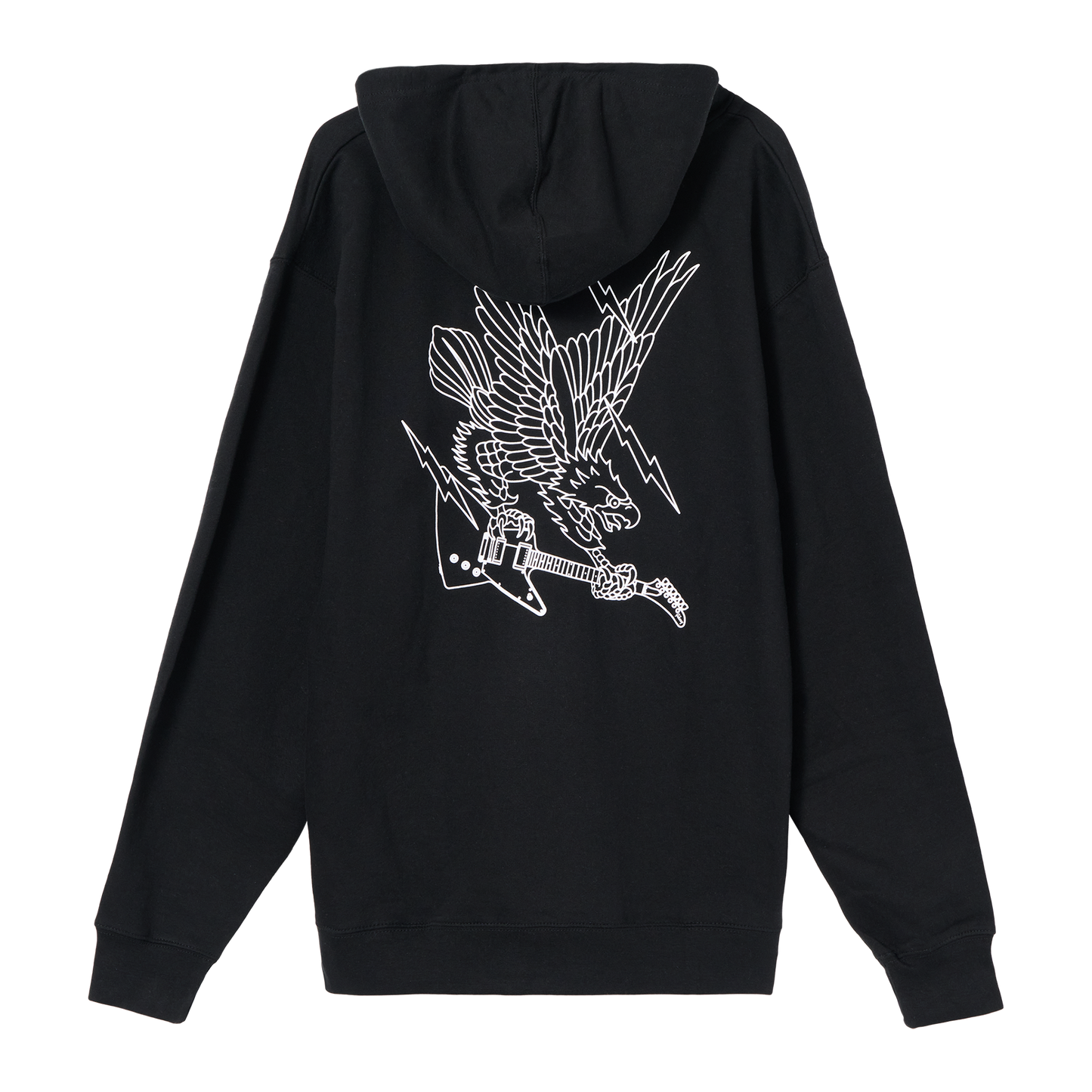 Gibson Screaming Eagle Full-Zip Hoodie, Exclusive Sweatshirt Gibson Black Small