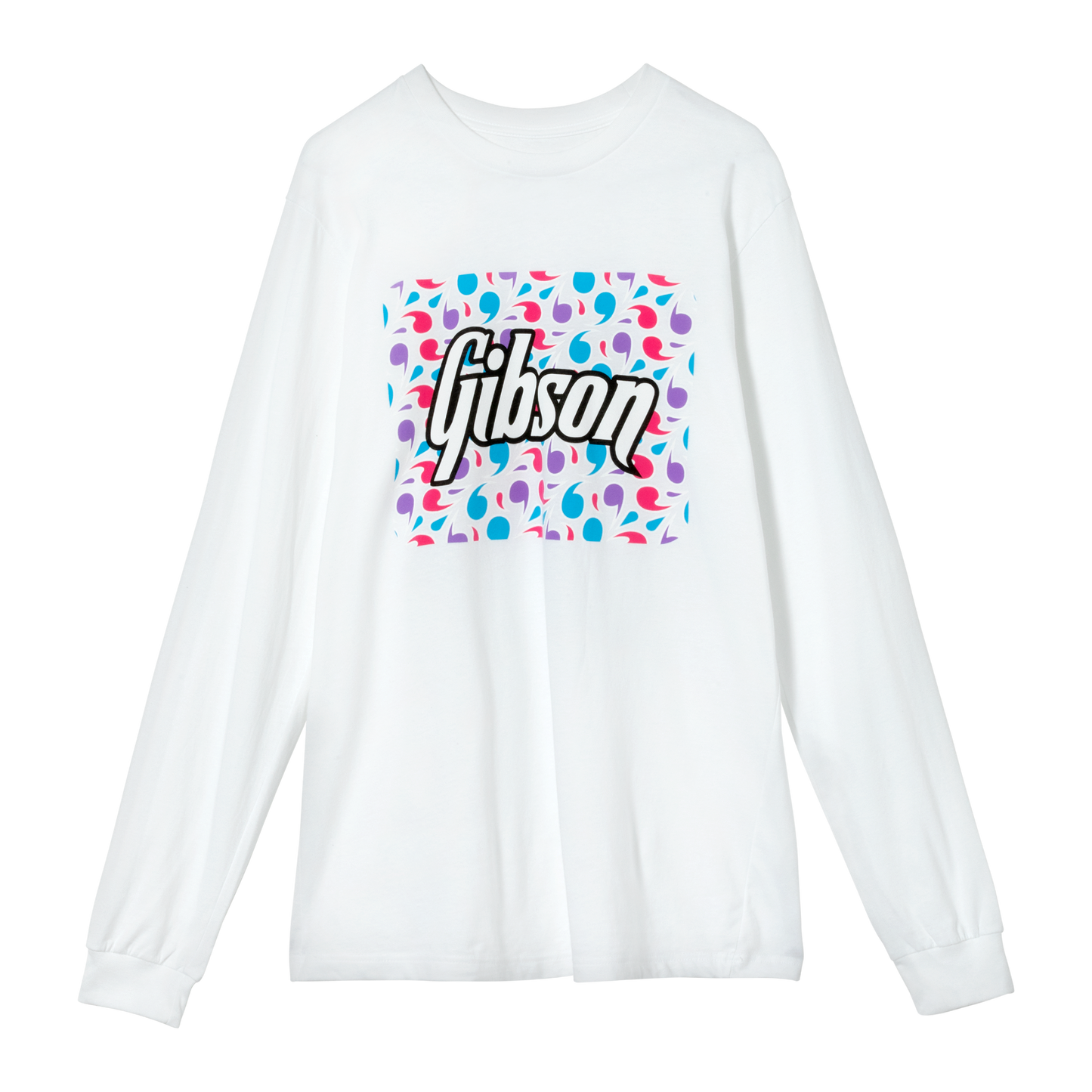 Gibson Floral Block Logo Long Sleeve Tee Shirts & Tops Gibson White Small