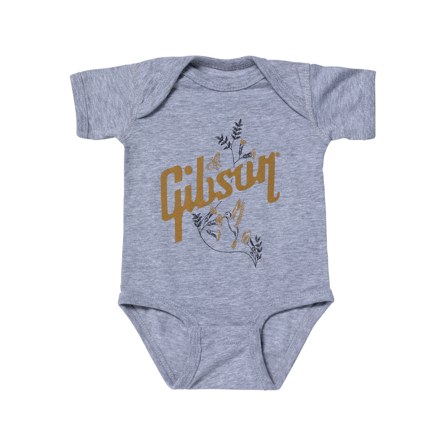 Gibson Hummingbird Onesie Kids Gibson 6M Gray