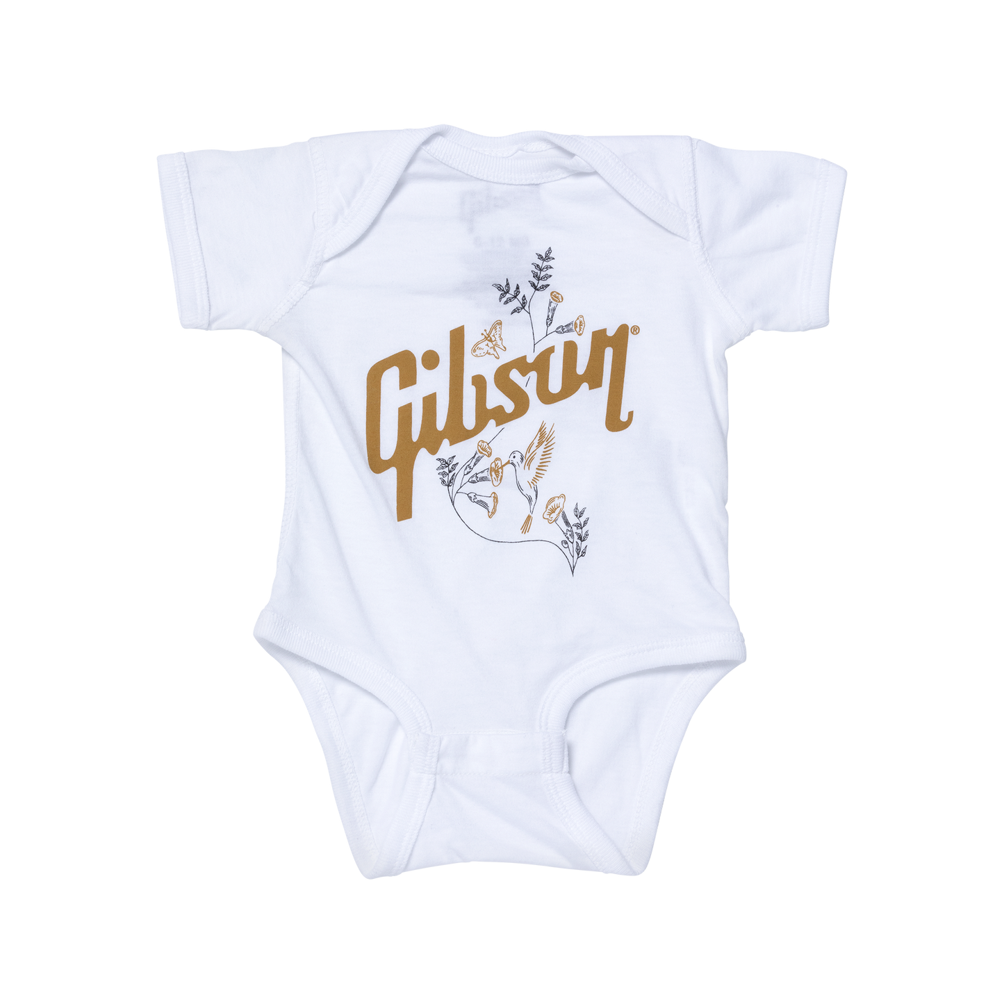 Gibson Hummingbird Onesie Kids Gibson 6M White