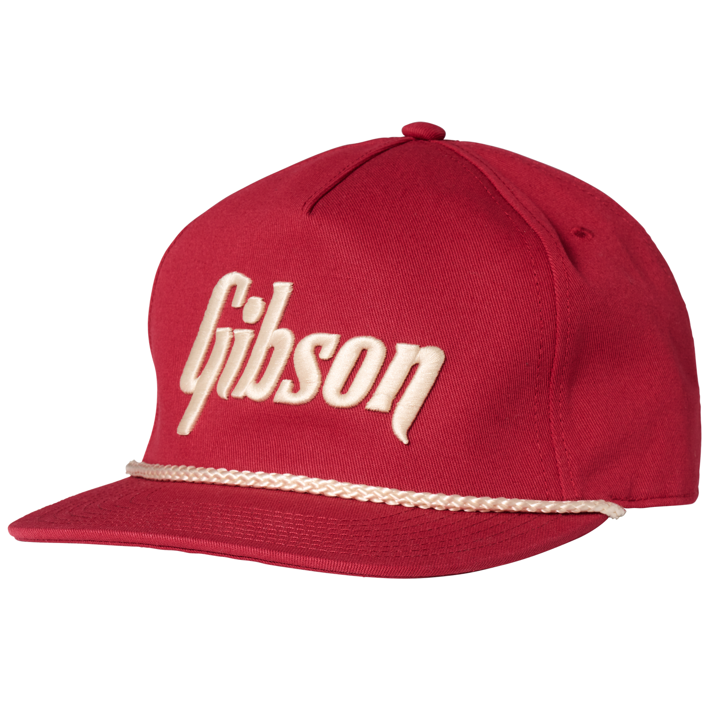 Gibson Unstructured Rope Snapback, Exclusive Headwear Gibson Burgundy