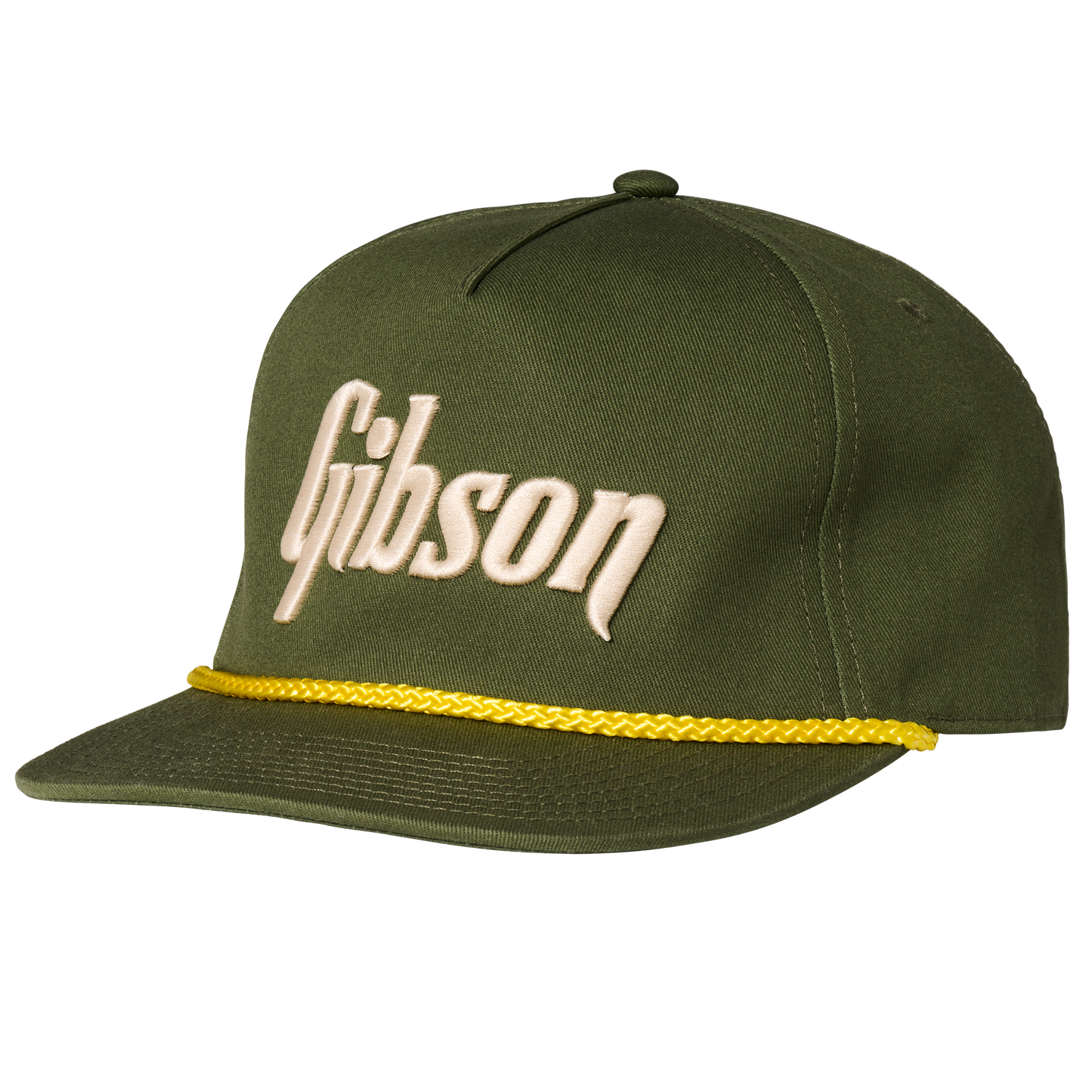 Gibson Unstructured Rope Snapback, Exclusive Headwear Gibson Olive