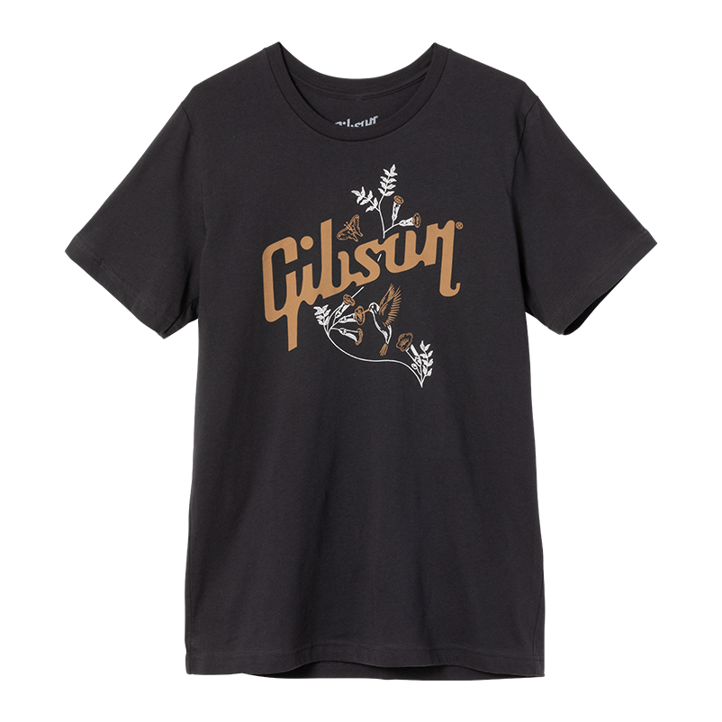 Gibson Hummingbird Tee Shirts & Tops Gibson Grey XS