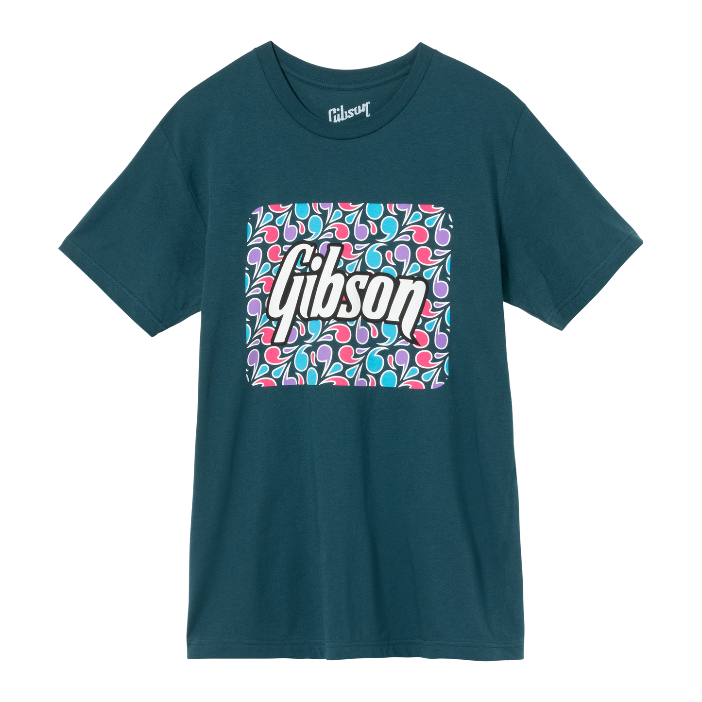 Gibson Floral Block Logo Tee Shirts & Tops Gibson Blue Small