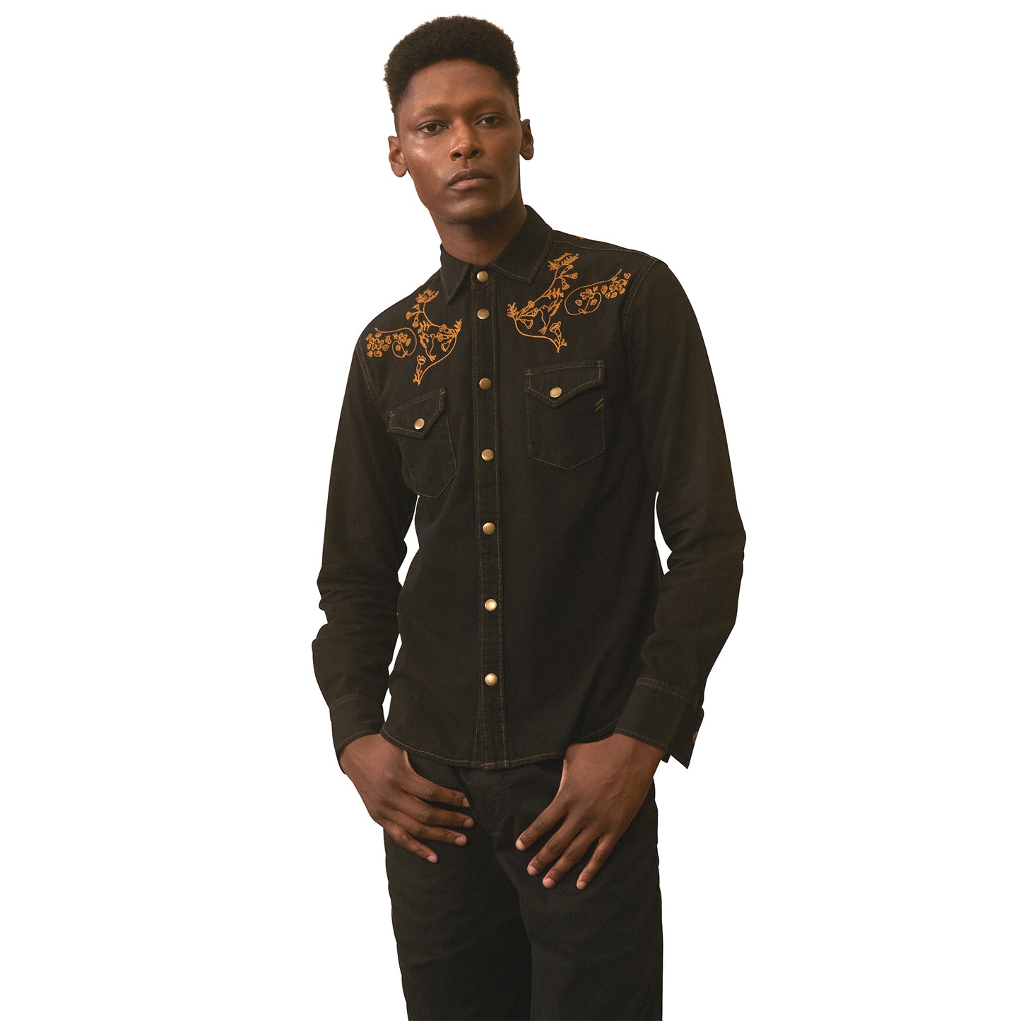 Billy Reid x Gibson Embroidered Denim Shirt, Exclusive Shirts & Tops Gibson