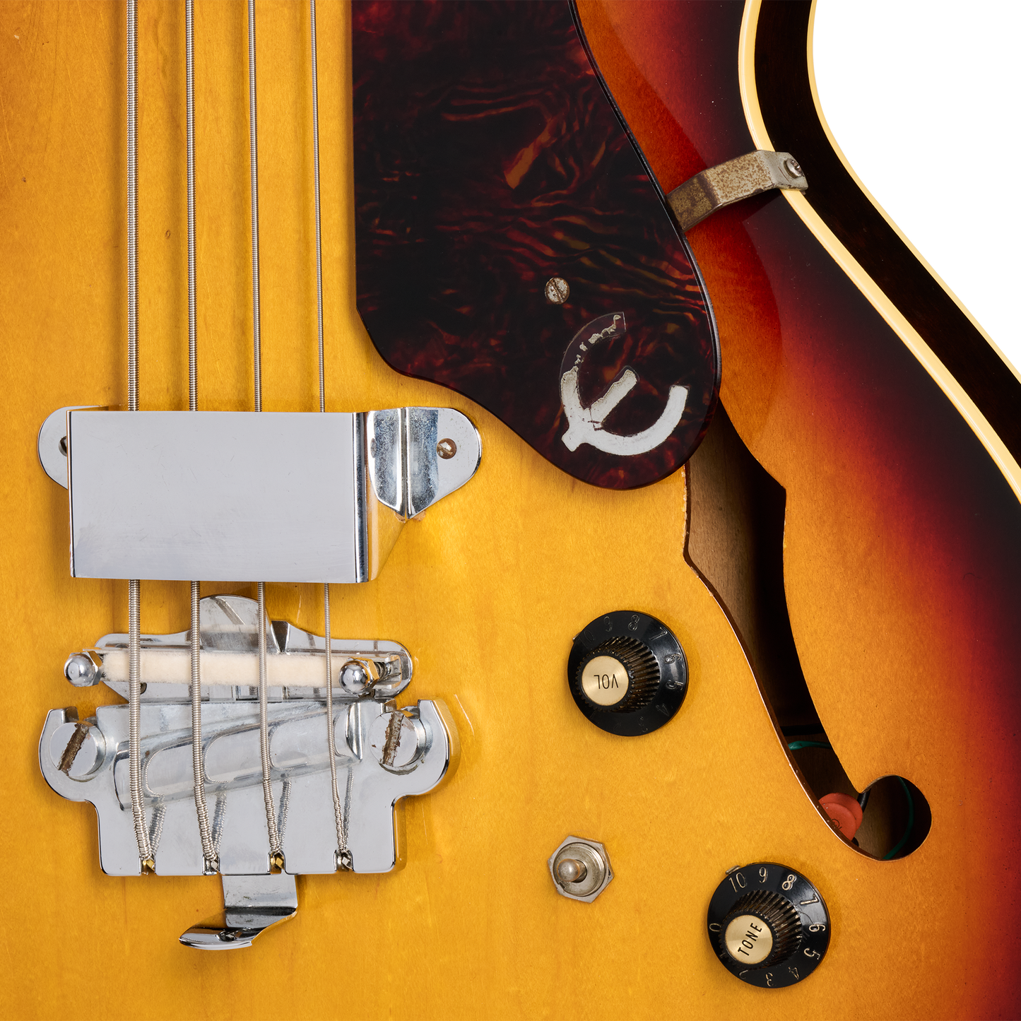 Gibson Certified Vintage 1967 Epiphone EB-232 Rivoli Bass, Royal Tan Electric Bass Gibson Certified Vintage