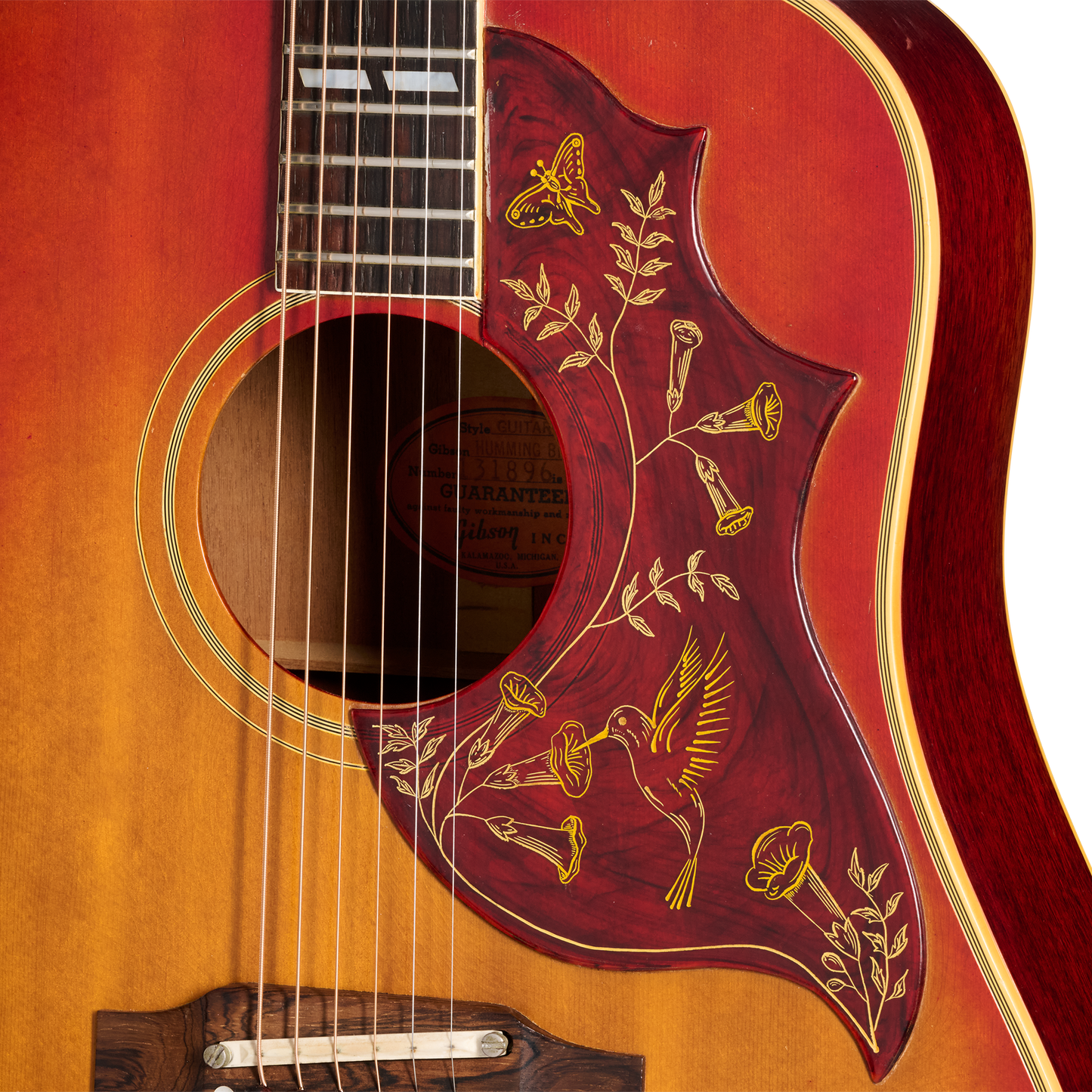 Gibson Certified Vintage 1963 Gibson Hummingbird, Cherry Sunburst Acoustic Guitar Gibson Certified Vintage