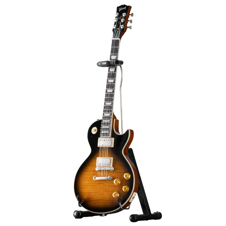 Gibson AXE HEAVEN Les Paul Tobacco Burst 1:4 Scale Mini Guitar Model Mini Guitar Gibson