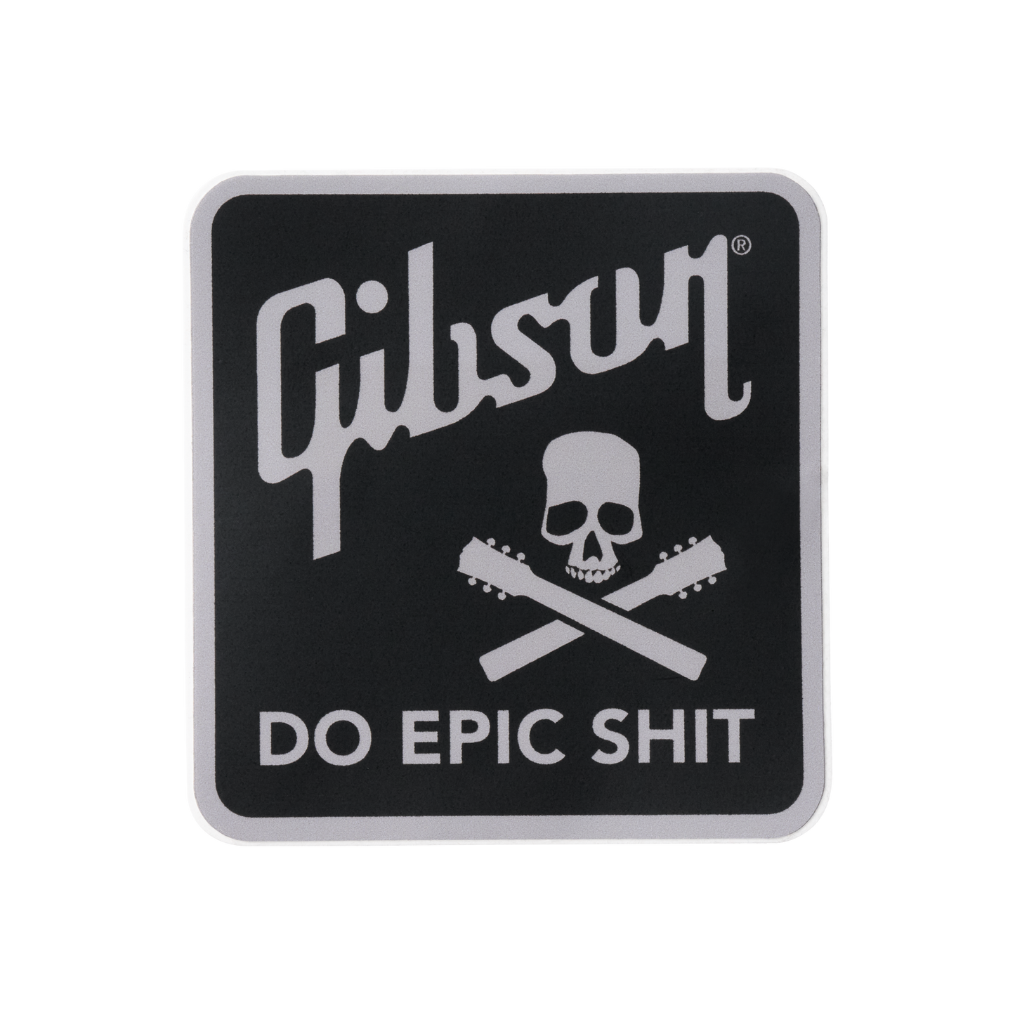 Gibson DES Sticker, Black / Gray (3 in.) Gibson
