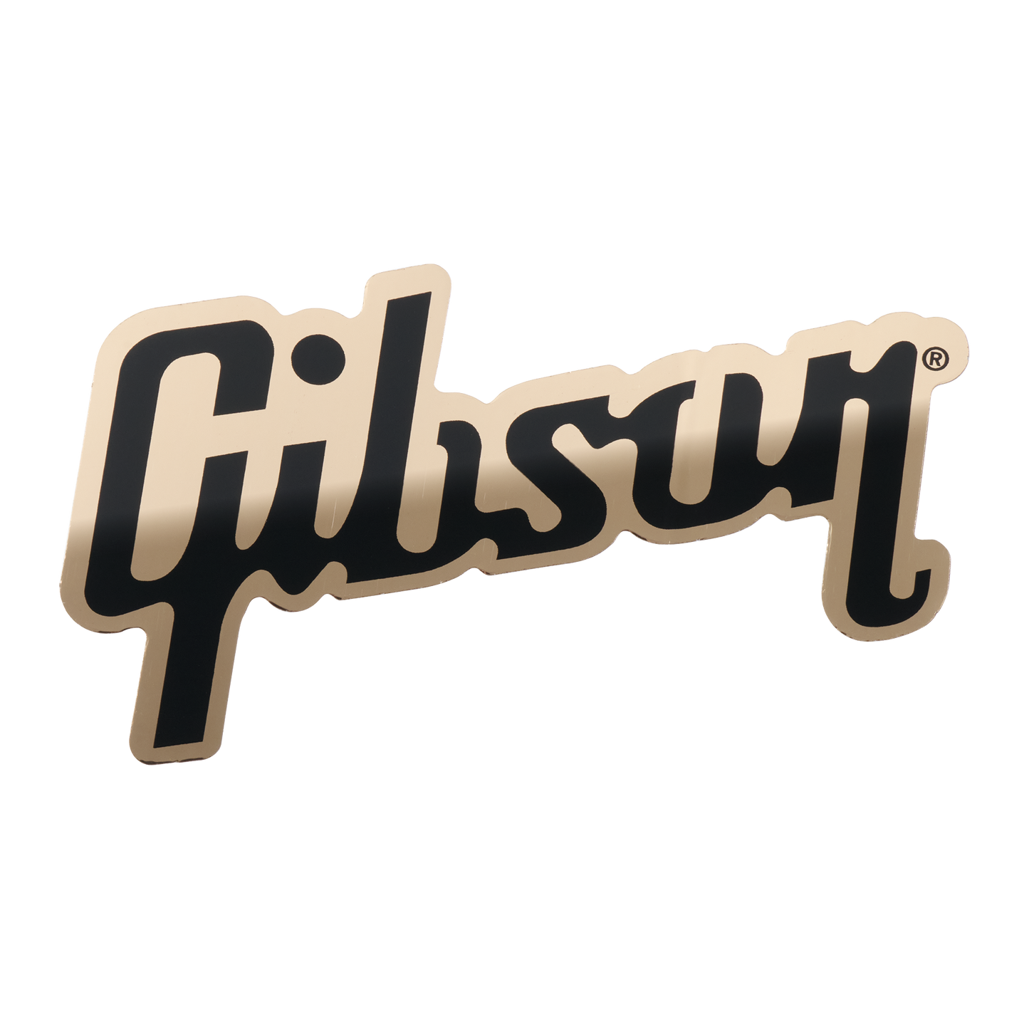 Gibson Logo Sticker, Black / Metallic Gold (5 in.) Gibson