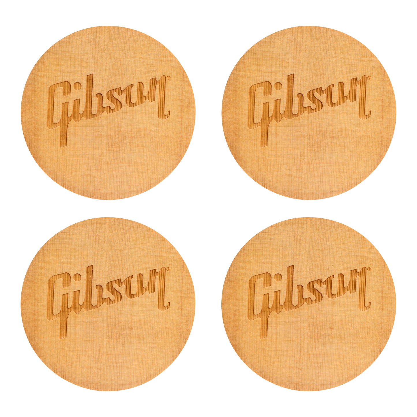 Gibson Sitka Spruce Soundhole Coaster Set, Exclusive Coaster Set Gibson