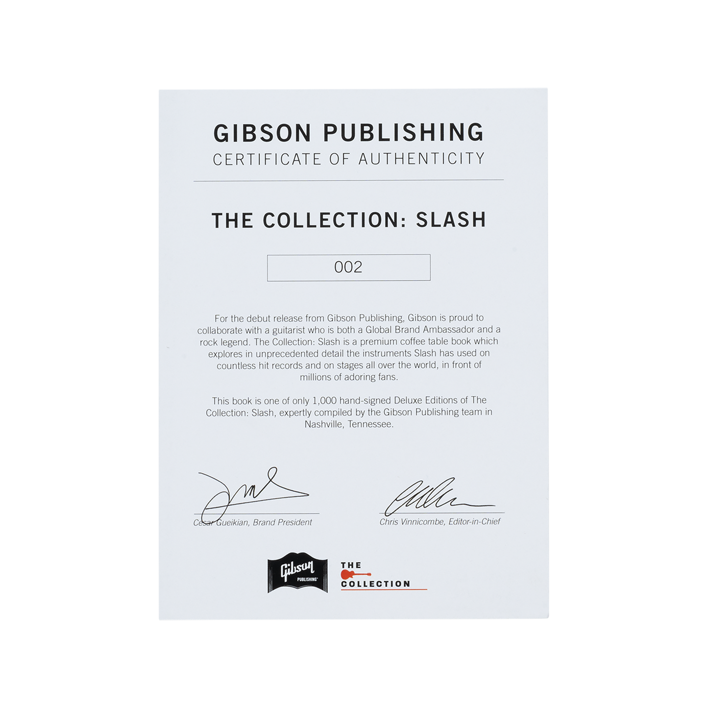 Gibson The Collection: Slash, Deluxe Edition, Black Book Gibson