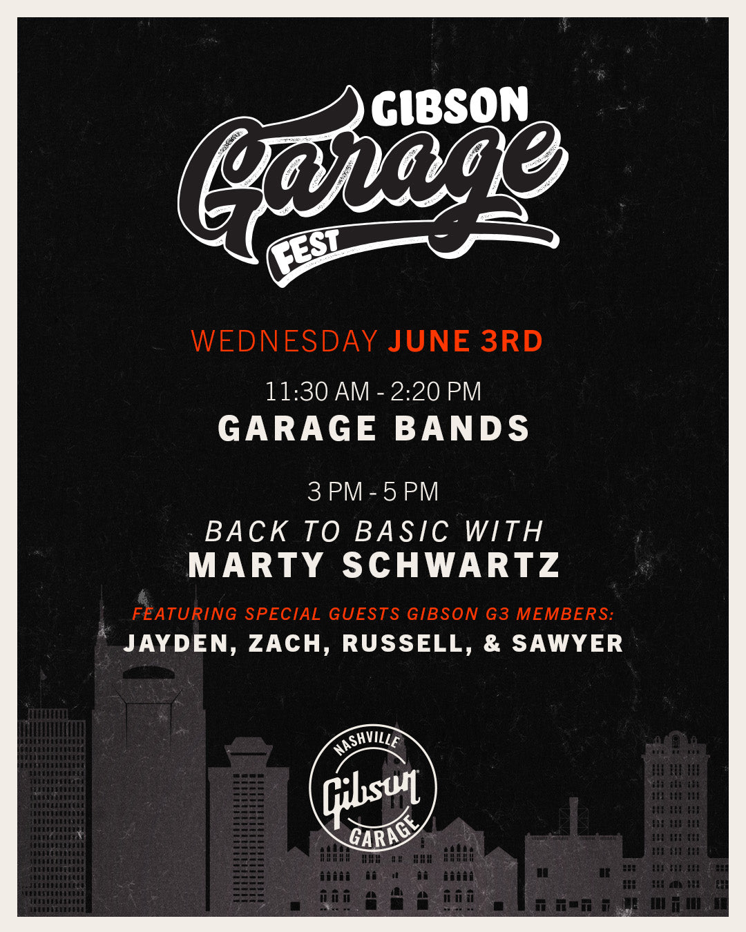 Gibson Garage Fest 2026 Wednesday