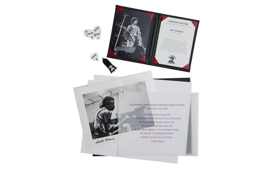 Gibson Custom Jimi Hendrix™ 1969 Flying V, Left-Handed, Aged Ebony Electric Guitar Gibson Custom