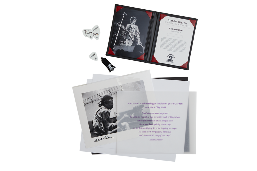 Gibson Custom Jimi Hendrix™ 1969 Flying V, Aged Ebony Electric Guitar Gibson Custom