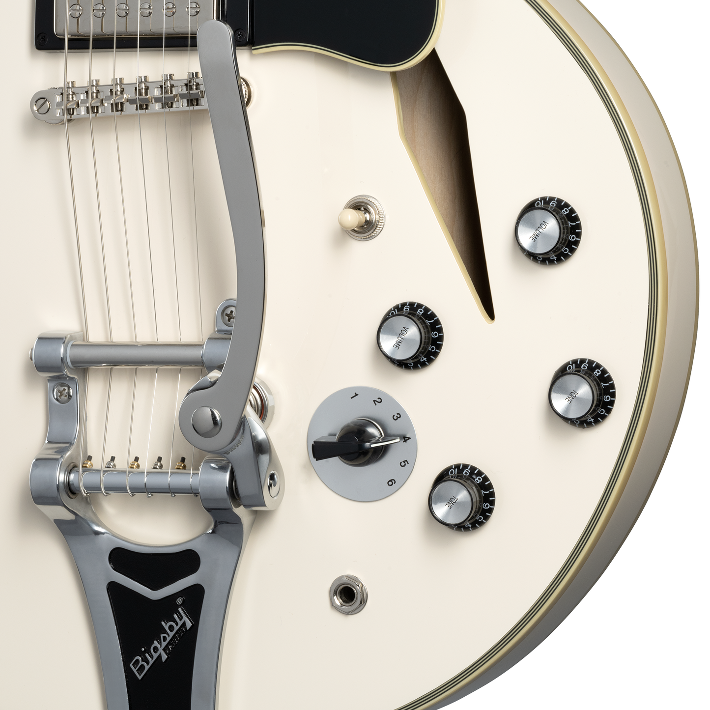 Epiphone Shinichi Ubukata ES-355 Custom, Classic White Electric Guitar Epiphone
