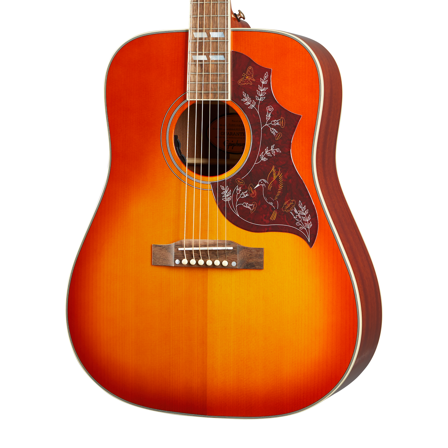 Epiphone Hummingbird, Aged Cherry Sunburst Gloss Acoustic Guitar Epiphone