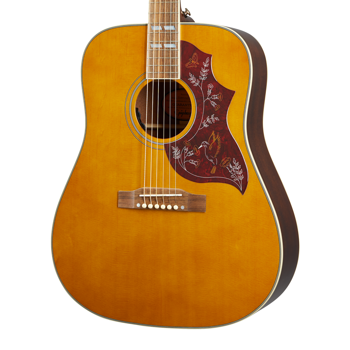 Epiphone Hummingbird, Aged Antique Natural Gloss Acoustic Guitar Epiphone