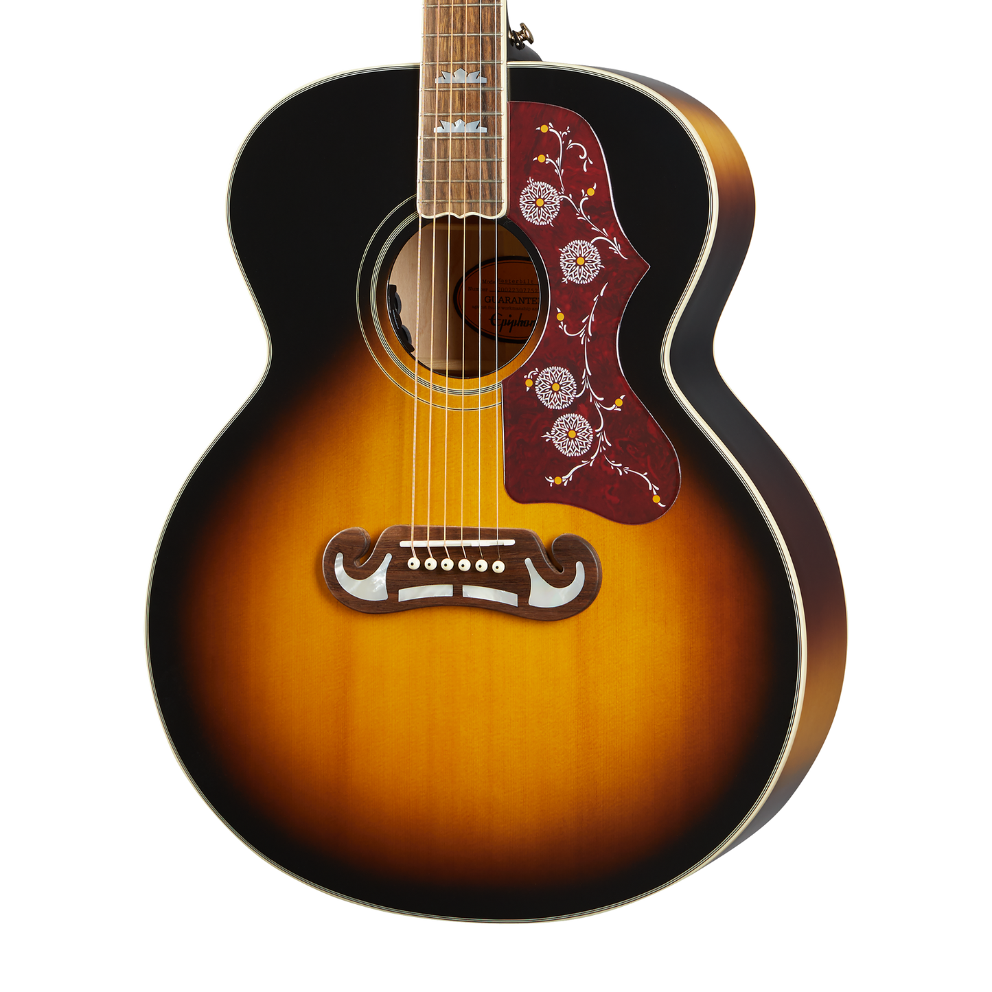 Epiphone J-200, Aged Vintage Sunburst Gloss Acoustic Guitar Epiphone