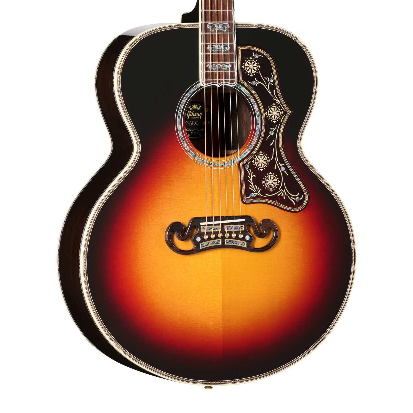 Gibson Custom SJ-200 Monarch #100 Brazilian Rosewood, Tri Burst Acoustic Guitar Gibson Custom