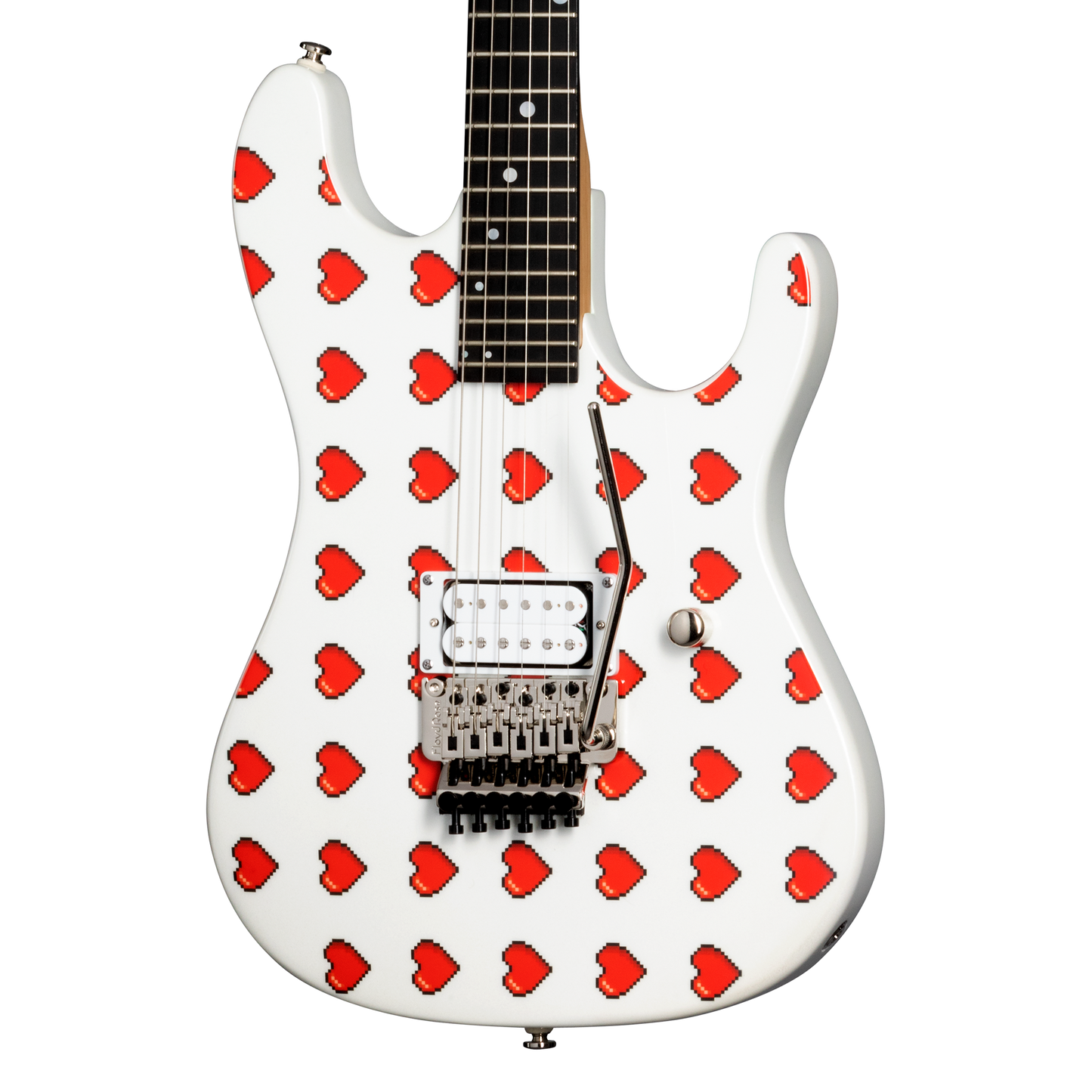Kramer NightSwan, Custom Graphics, Pixel Hearts, Exclusive Electric Guitar Kramer