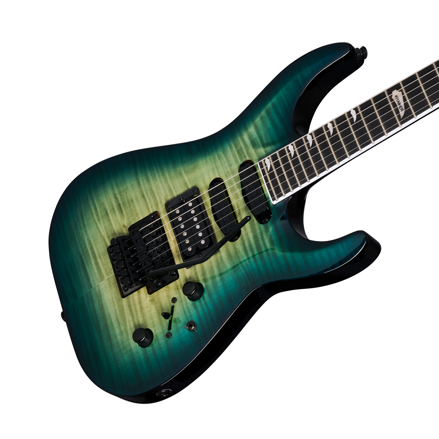 Kramer SM-1 Figured, Caribbean Blue Perimeter Electric Guitar Kramer