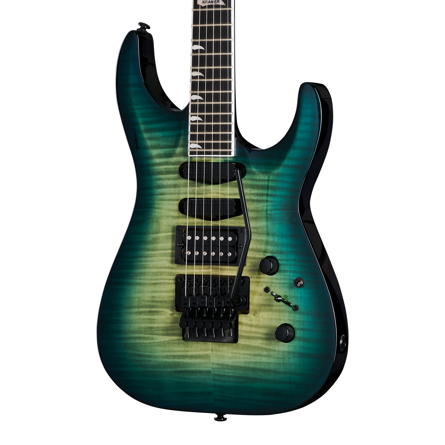 Kramer SM-1 Figured, Caribbean Blue Perimeter Electric Guitar Kramer