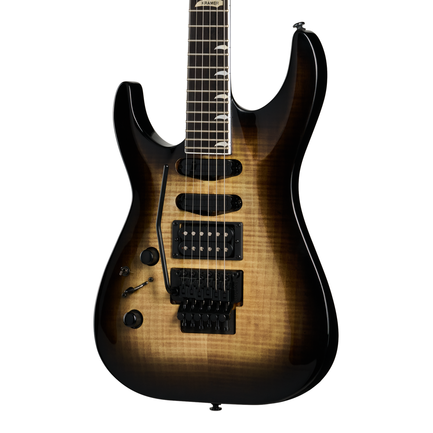 Kramer SM-1 Figured, Left-Handed, Black Denim Perimeter Electric Guitar Kramer