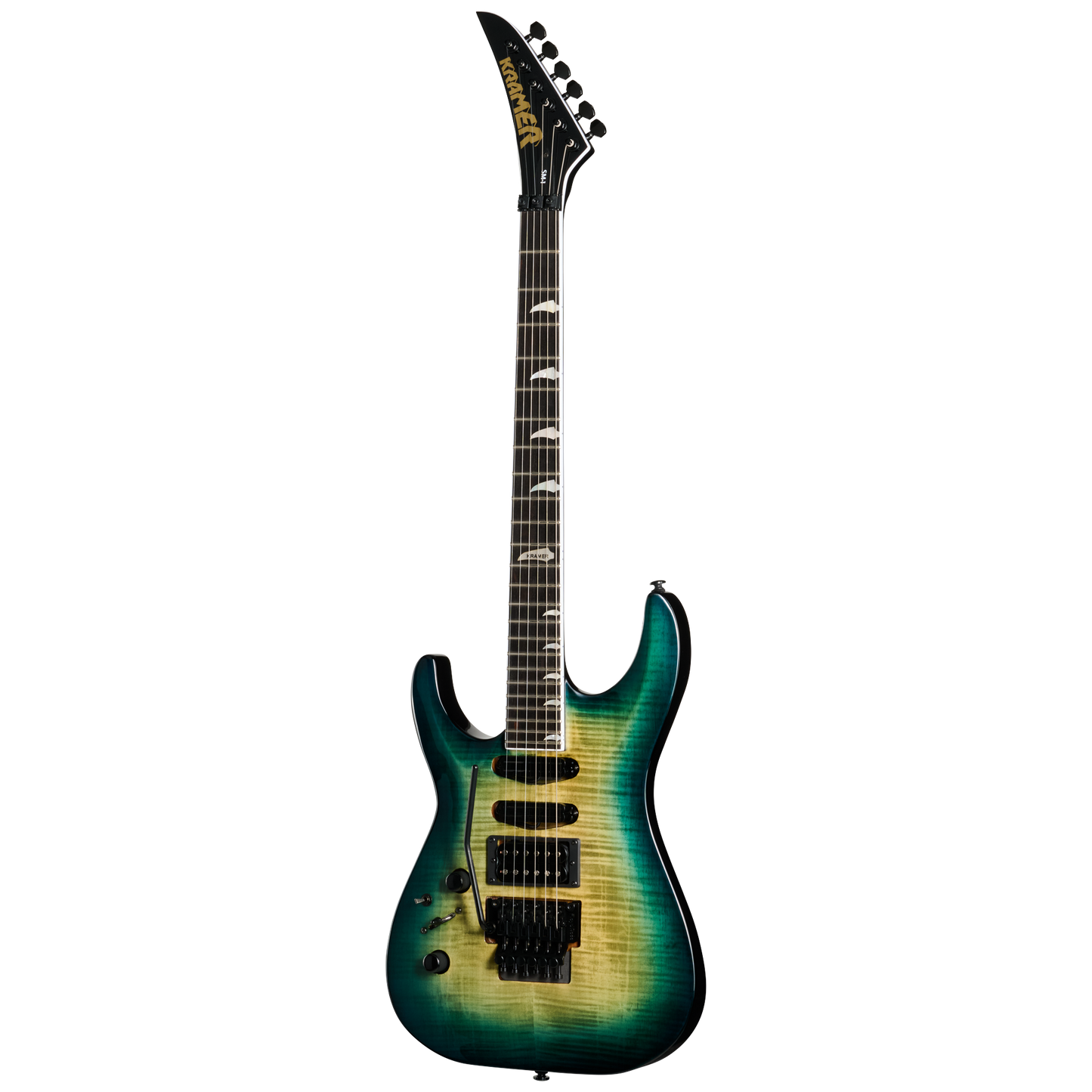 Kramer SM-1 Figured, Left-Handed, Caribbean Blue Perimeter Electric Guitar Kramer