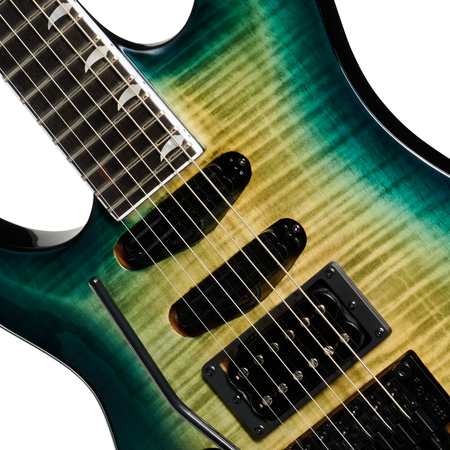 Kramer SM-1 Figured, Left-Handed, Caribbean Blue Perimeter Electric Guitar Kramer