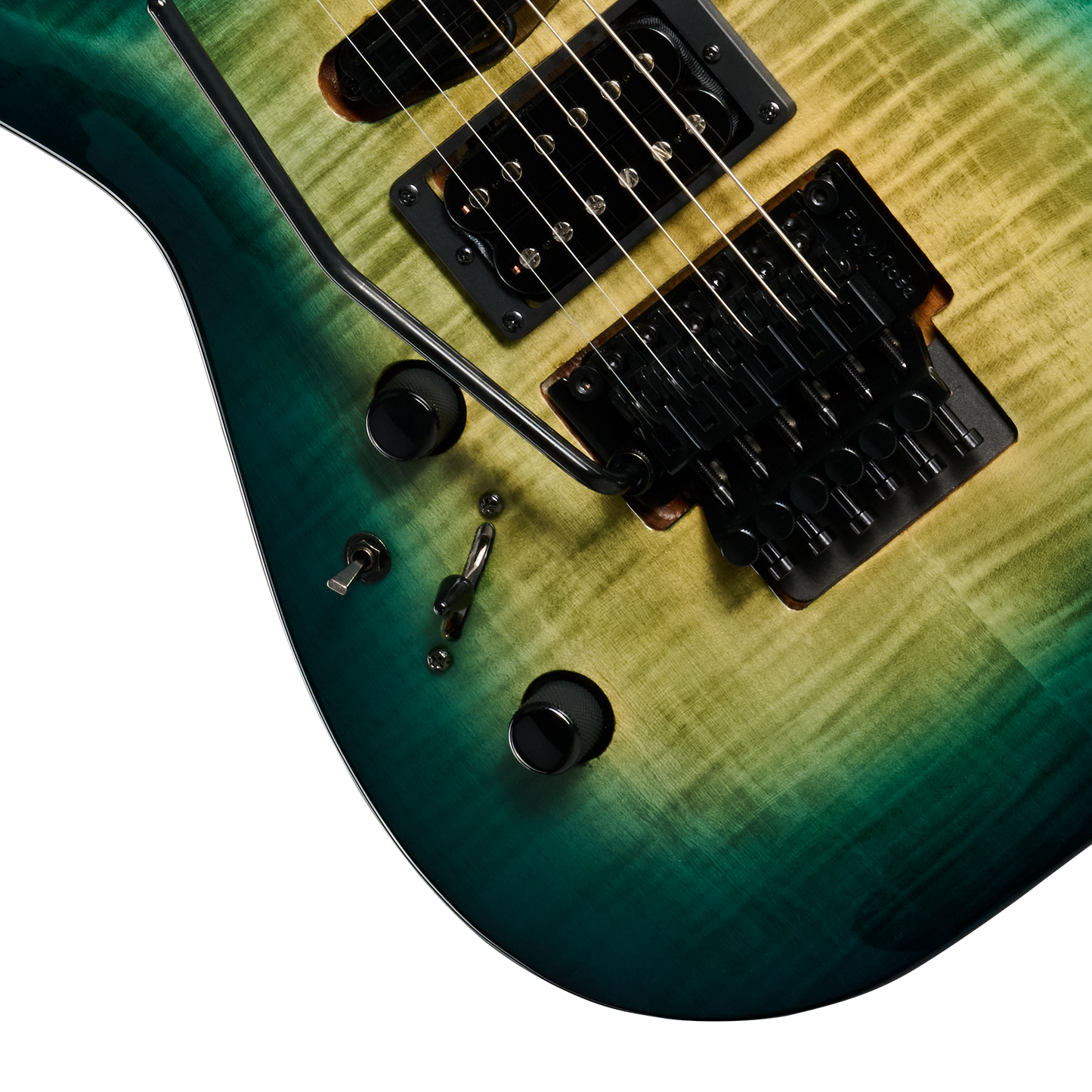 Kramer SM-1 Figured, Left-Handed, Caribbean Blue Perimeter Electric Guitar Kramer