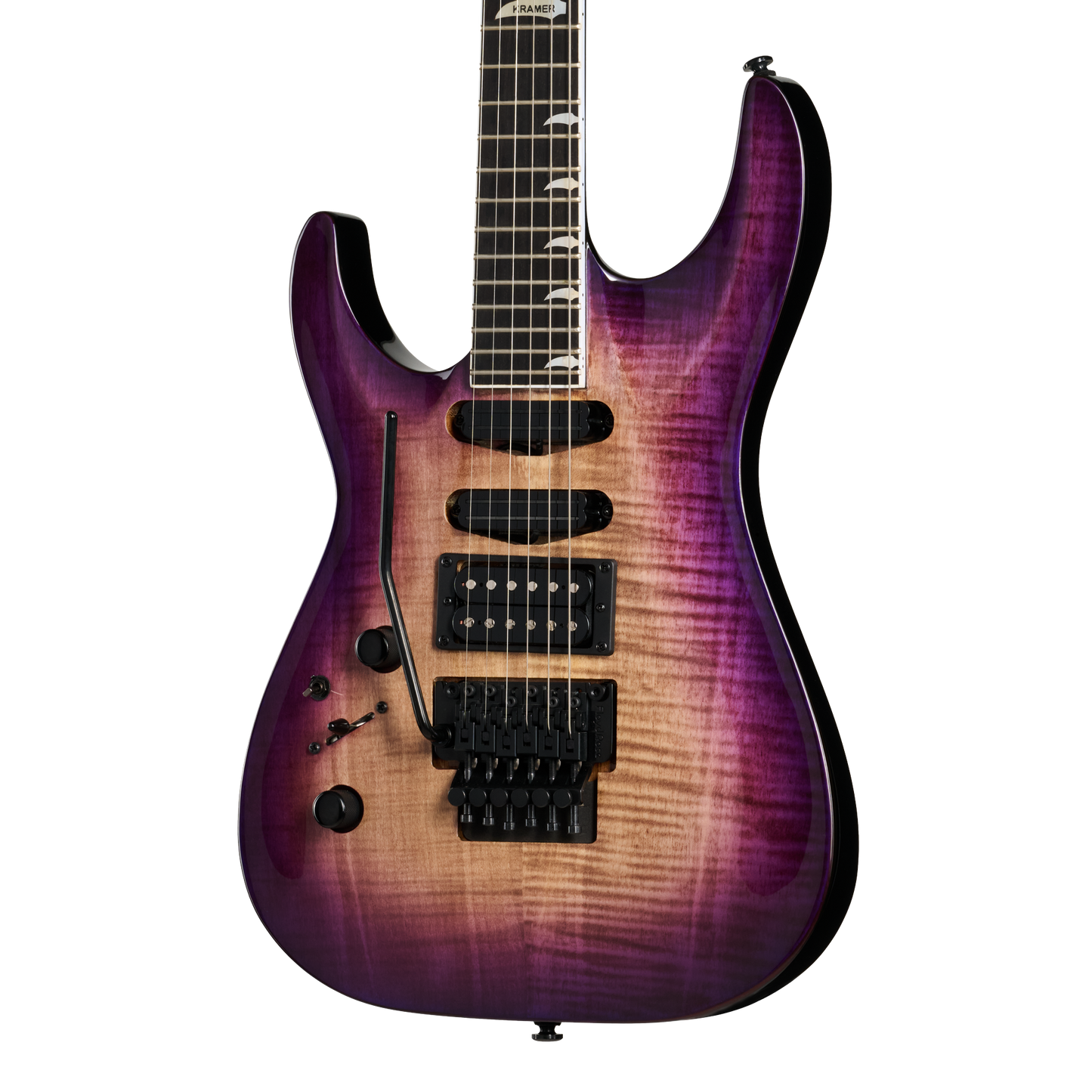 Kramer SM-1 Figured, Left-Handed, Royal Purple Perimeter Electric Guitar Kramer