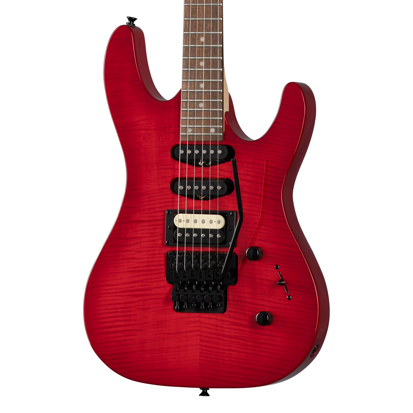 Kramer Striker Figured HSS, Floyd Rose, Transparent Red Electric Guitar Kramer