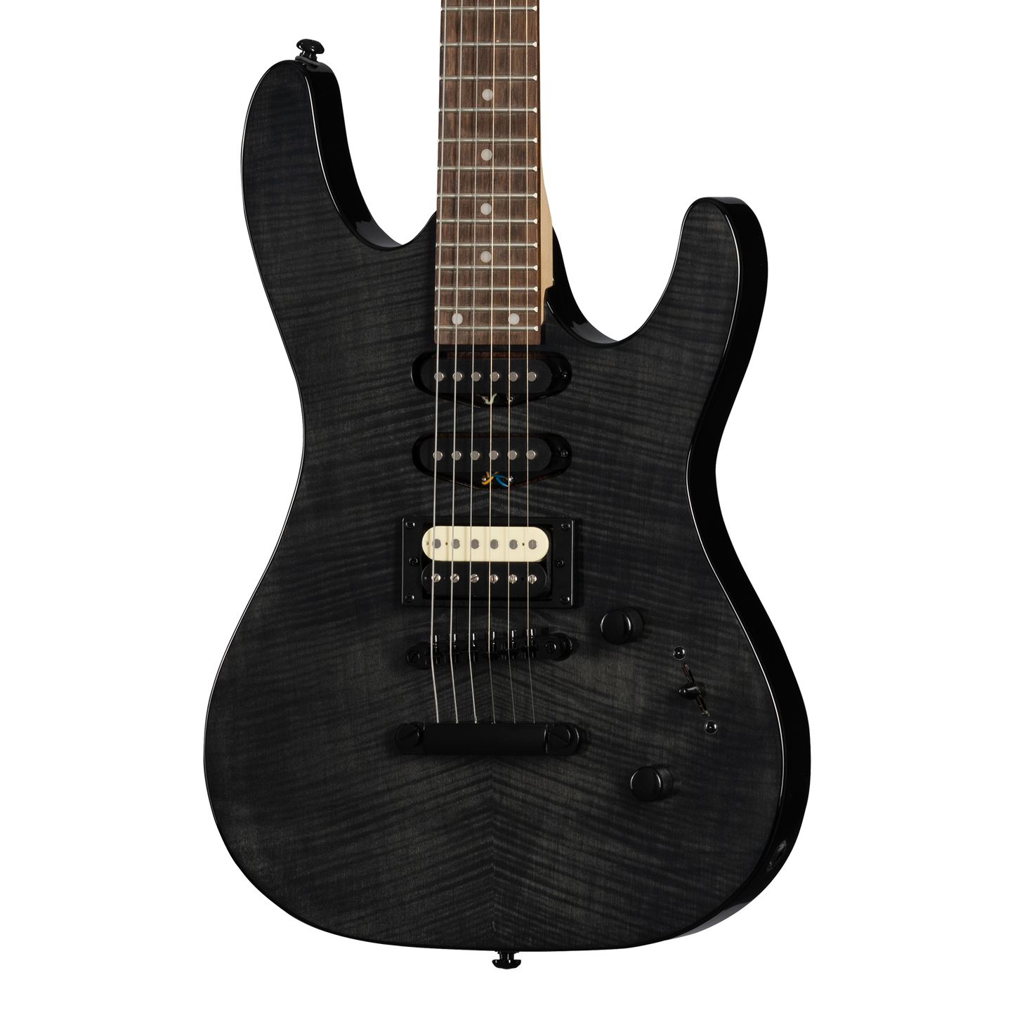 Kramer Striker Figured HSS, Transparent Ebony Electric Guitar Kramer