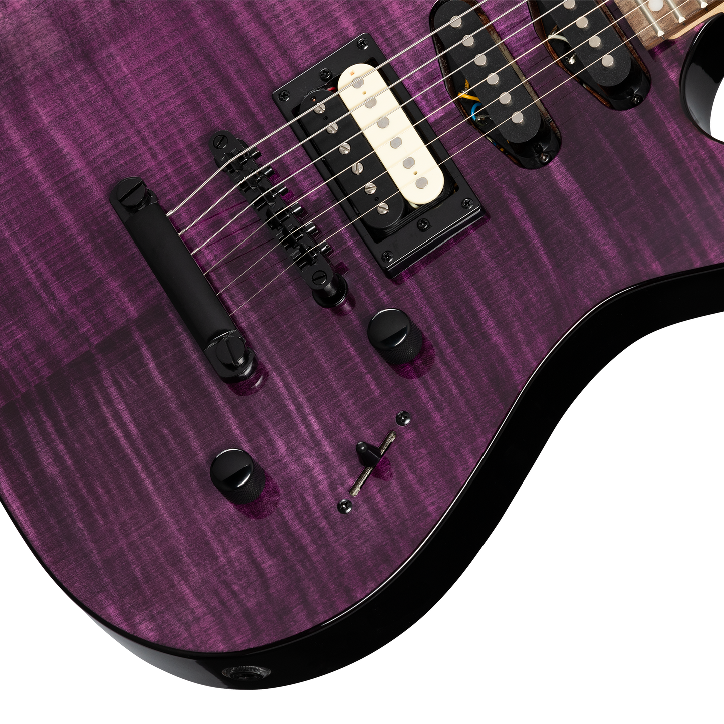 Kramer Striker Figured HSS, Transparent Purple Electric Guitar Kramer