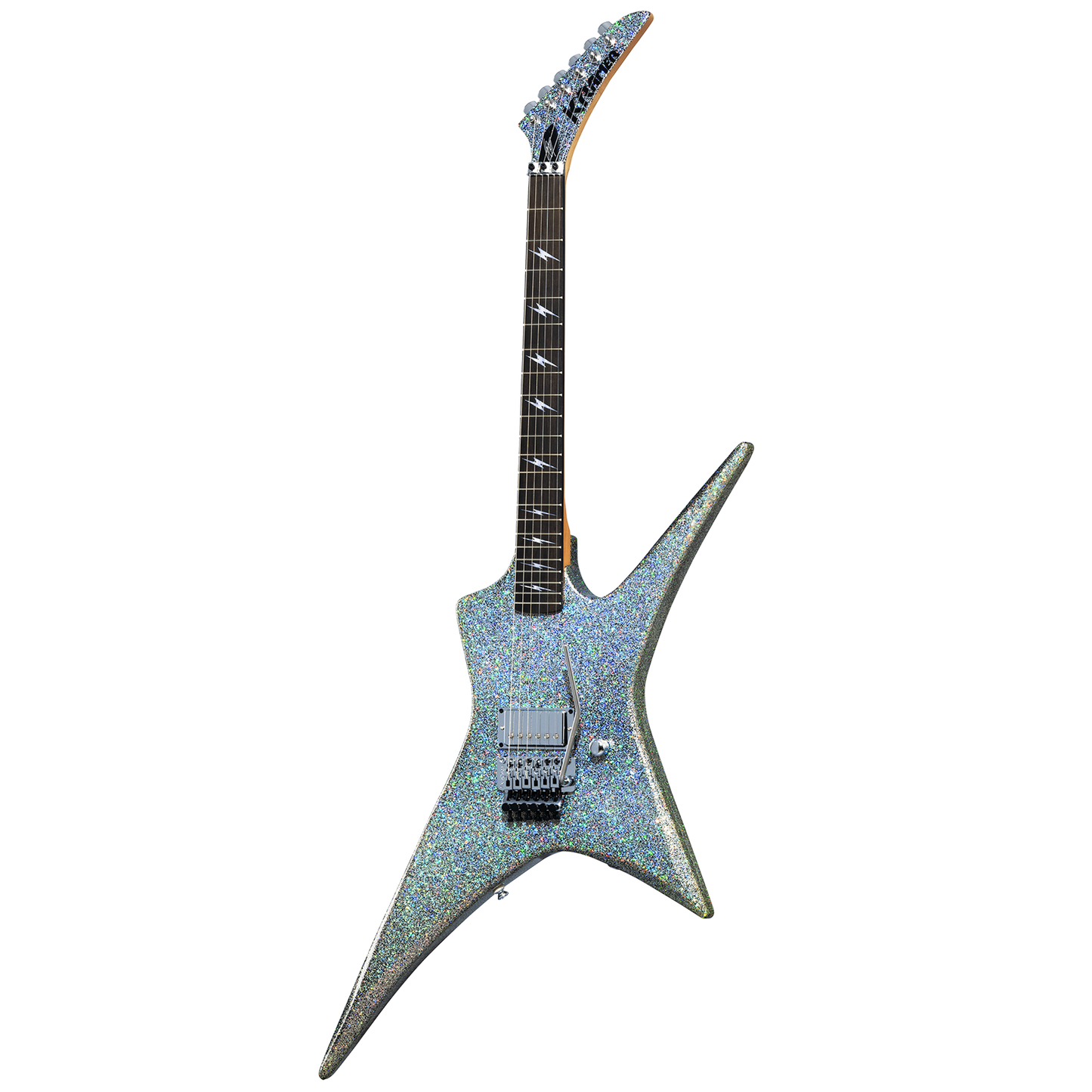 Kramer Lzzy Hale Voyager, Black Diamond Holographic Sparkle Electric Guitar Kramer